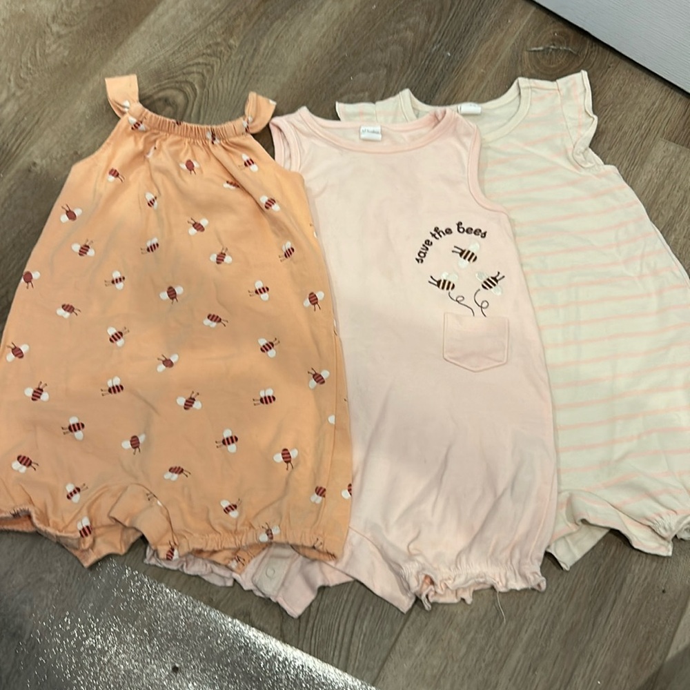 Petit Lem neutral romper lot “save the bees” set size 24m